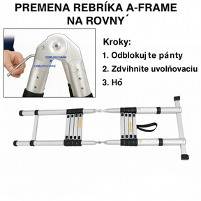 5M teleskopický hliníkový rebrík